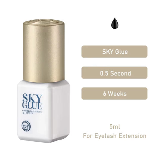 1 Bottle Sky Glue Fake Eyelash Extensions Adhesive 5Ml Red Cap Black Fast Dry Sealed Bag Beauty Makeup Tools Professional Korea