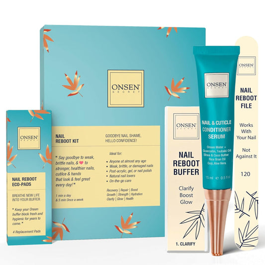 Ultimate Japanese Nail Care Kit - Spa-Quality Buffer & Shine with Organic Ingredients - Includes Cuticle Care Serum - Easy & Long-Lasting Results!